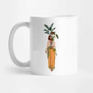 Plant Head, Girl Illustration Mug